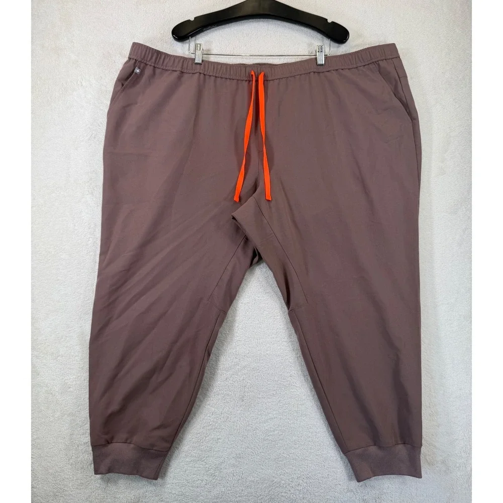 FIGS Tansen Jogger Scrub Pants 6XL Short Mauve Brown Orange Drawstring-NWT